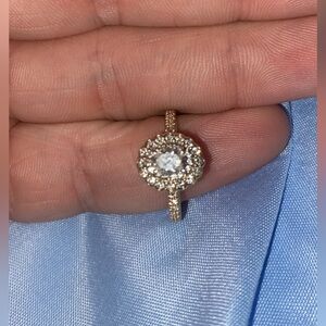 Neil Lane Diamond Engagement Ring 7/8 ct tw Oval/Round 14K Two-Tone Gold